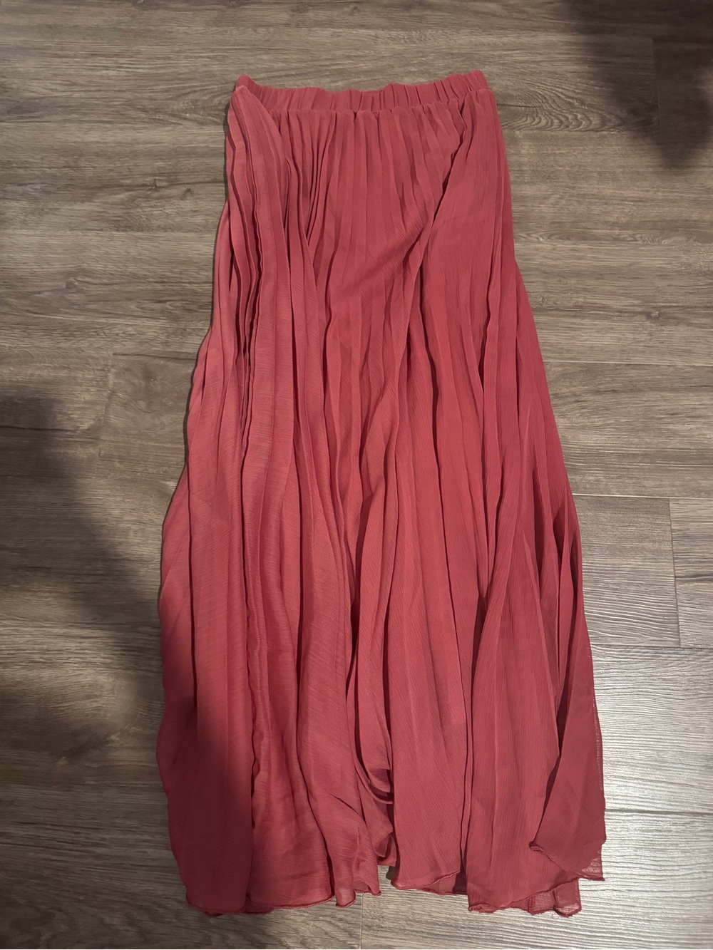 Zara Pleated Maxi Skirt in Rose